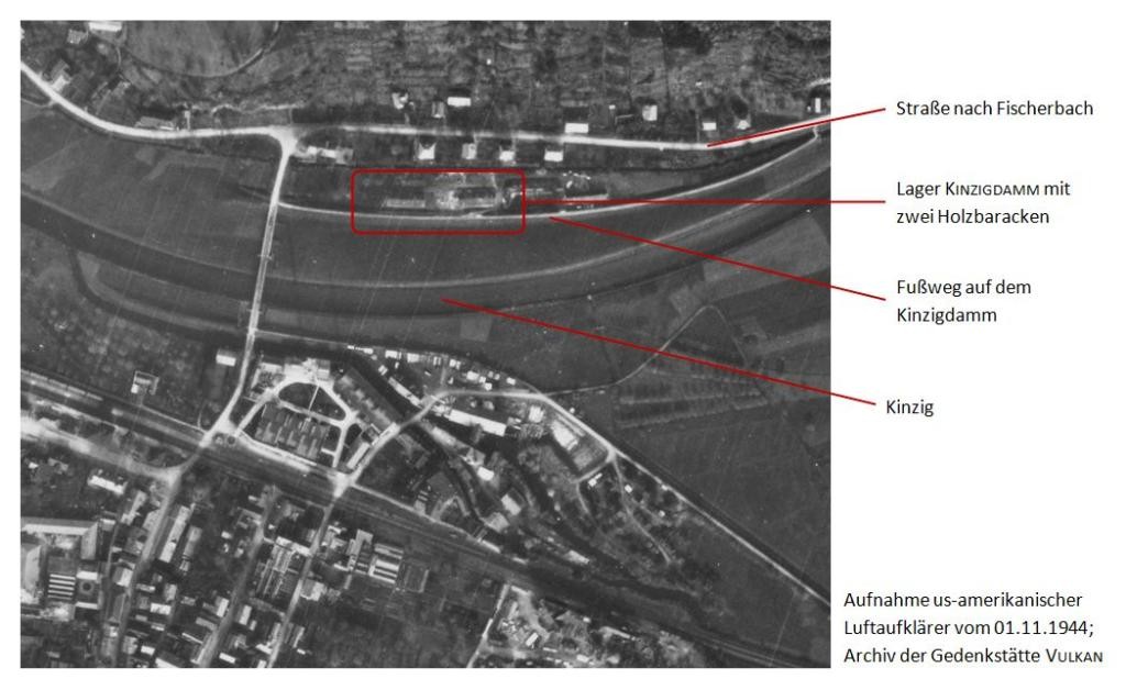 Aufnahme amerikanischer Luftaufklärer vom 01.11.1944; Archiv Gedenkstätte Vulkan Aufnahme amerikanischer Luftaufklärer vom 01.11.1944; Archiv Gedenkstätte Vulkan
